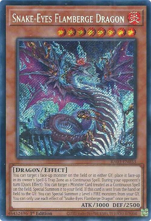 Snake-Eyes Flamberge Dragon (Secret Rare) [RA03-EN033] Secret Rare | Good Games Adelaide SA