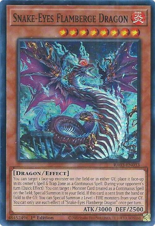 Snake-Eyes Flamberge Dragon [RA03-EN033] Super Rare | Good Games Adelaide SA