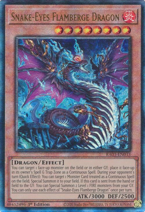 Snake-Eyes Flamberge Dragon (UTR) [RA03-EN033] Ultimate Rare | Good Games Adelaide SA