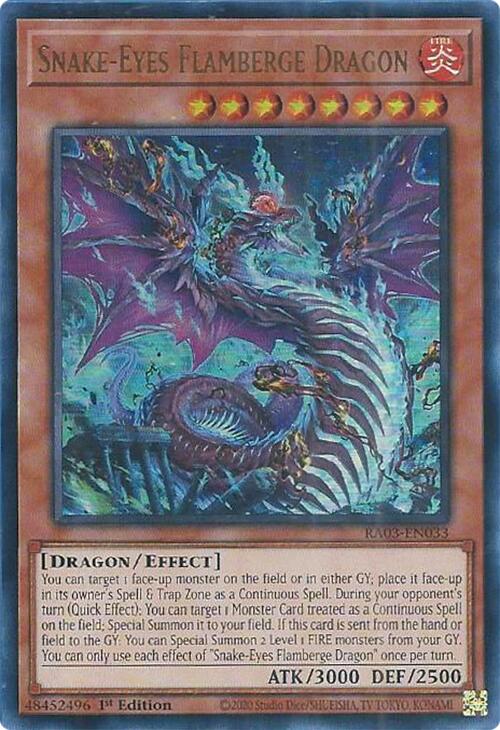 Snake-Eyes Flamberge Dragon (UR) [RA03-EN033] Ultra Rare | Good Games Adelaide SA