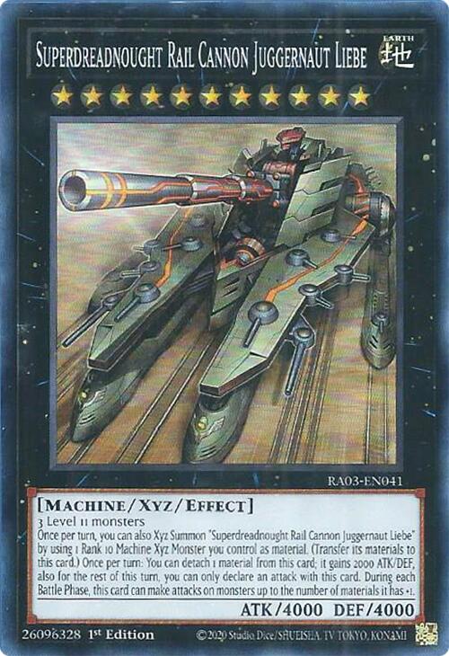 Superdreadnought Rail Cannon Juggernaut Liebe [RA03-EN041] Super Rare | Good Games Adelaide SA