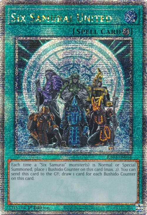 Six Samurai United (Quarter Century Secret Rare) [RA03-EN054] Quarter Century Secret Rare | Good Games Adelaide SA
