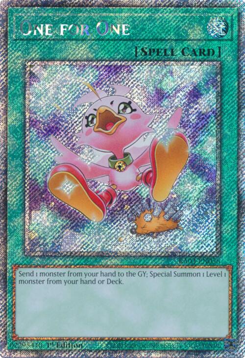One for One (Alternate Art) (Platinum Secret Rare) [RA03-EN056] Platinum Secret Rare | Good Games Adelaide SA
