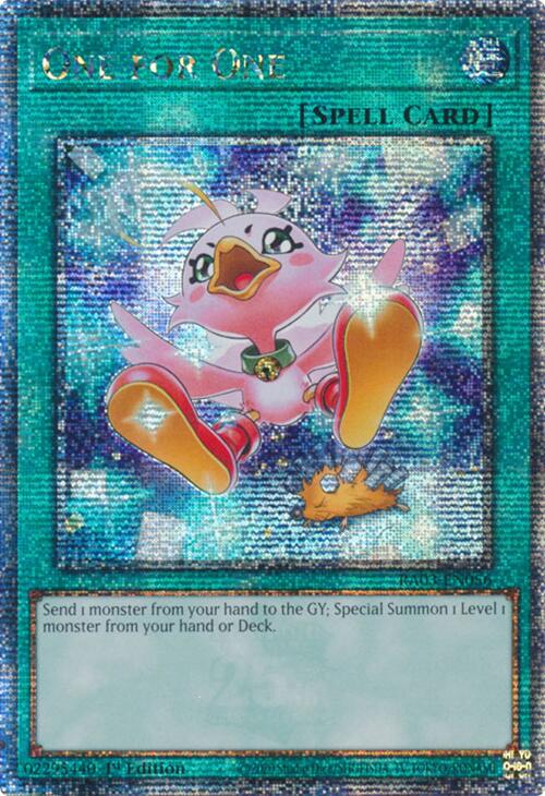 One for One (Alternate Art) (Quarter Century Secret Rare) [RA03-EN056] Quarter Century Secret Rare | Good Games Adelaide SA