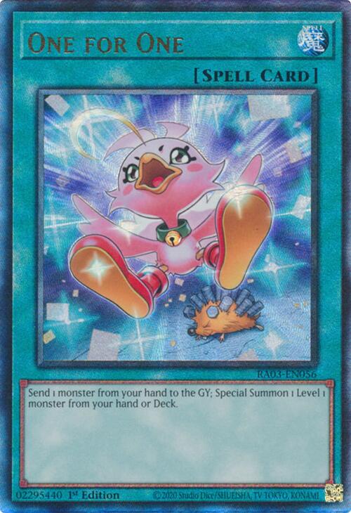 One for One (Alternate Art) (UTR) [RA03-EN056] Ultimate Rare | Good Games Adelaide SA