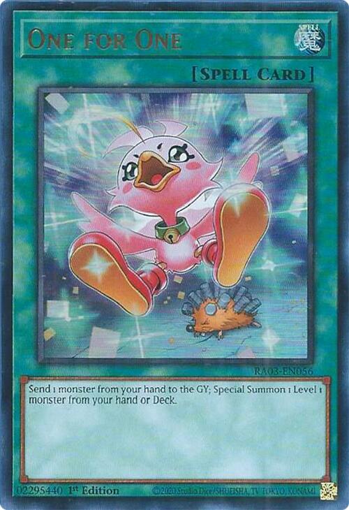 One for One (Alternate Art) (UR) [RA03-EN056] Ultra Rare | Good Games Adelaide SA