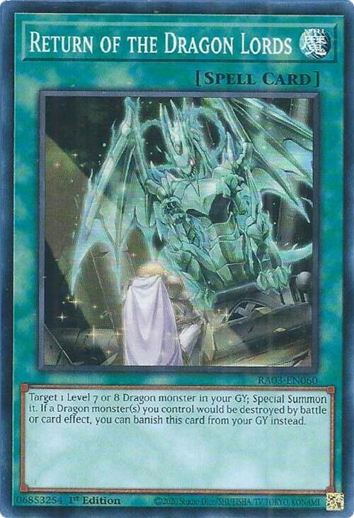 Return of the Dragon Lords [RA03-EN060] Super Rare | Good Games Adelaide SA