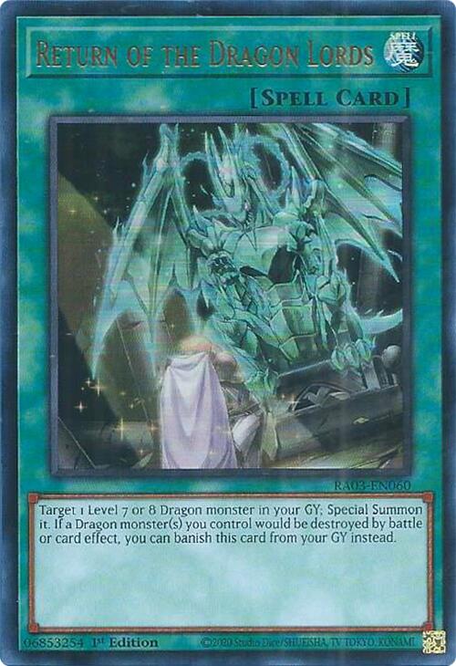 Return of the Dragon Lords (UR) [RA03-EN060] Ultra Rare | Good Games Adelaide SA