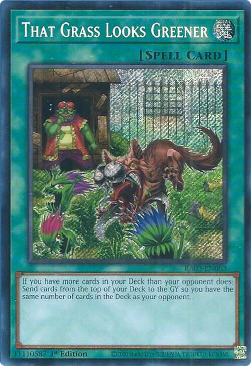 That Grass Looks Greener (Secret Rare) [RA03-EN063] Secret Rare | Good Games Adelaide SA