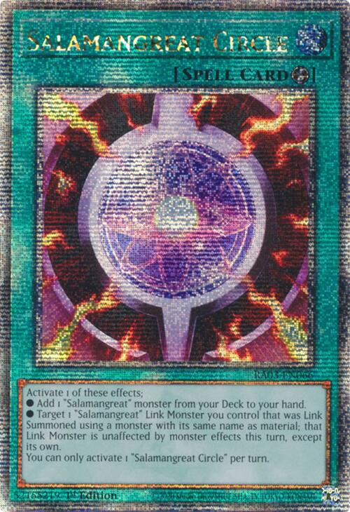 Salamangreat Circle (Quarter Century Secret Rare) [RA03-EN066] Quarter Century Secret Rare | Good Games Adelaide SA