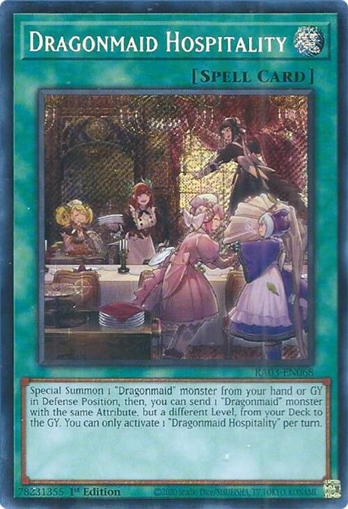 Dragonmaid Hospitality (Secret Rare) [RA03-EN068] Secret Rare | Good Games Adelaide SA