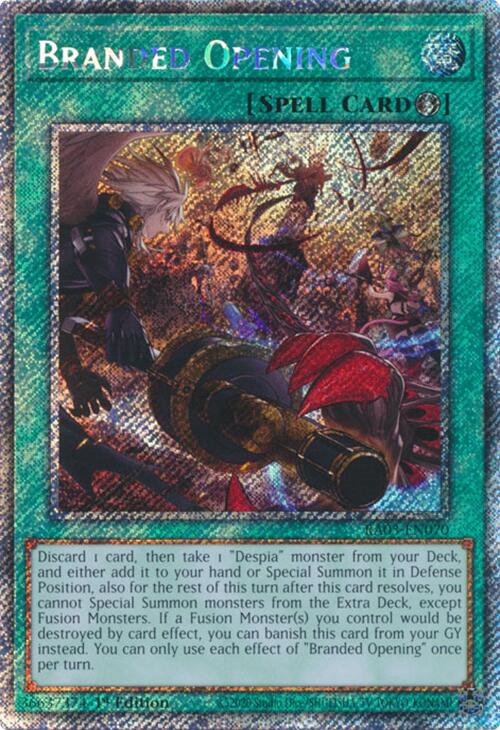 Branded Opening (Platinum Secret Rare) [RA03-EN070] Platinum Secret Rare | Good Games Adelaide SA