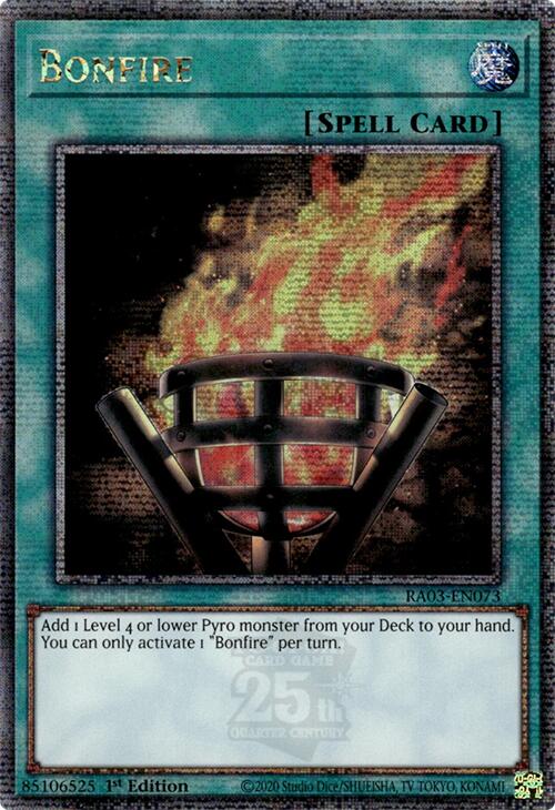 Bonfire (Quarter Century Secret Rare) [RA03-EN073] Quarter Century Secret Rare | Good Games Adelaide SA