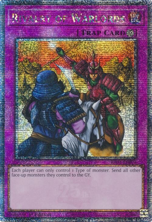 Rivalry of Warlords (Quarter Century Secret Rare) [RA03-EN075] Quarter Century Secret Rare | Good Games Adelaide SA