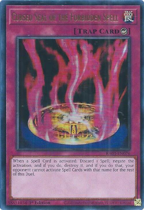 Cursed Seal of the Forbidden Spell (UR) [RA03-EN076] Ultra Rare | Good Games Adelaide SA