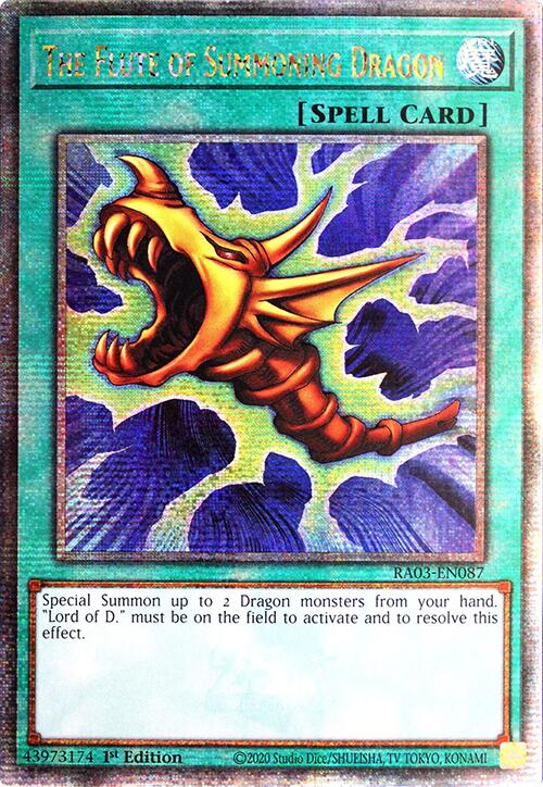 The Flute of Summoning Dragon (Quarter Century Secret Rare) [RA03-EN087] Quarter Century Secret Rare | Good Games Adelaide SA