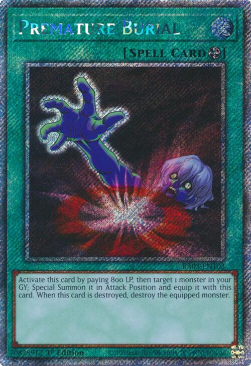 Premature Burial (Platinum Secret Rare) [RA03-EN103] Platinum Secret Rare | Good Games Adelaide SA