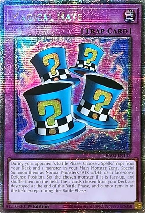 Magical Hats (Quarter Century Secret Rare) [RA03-EN107] Quarter Century Secret Rare | Good Games Adelaide SA