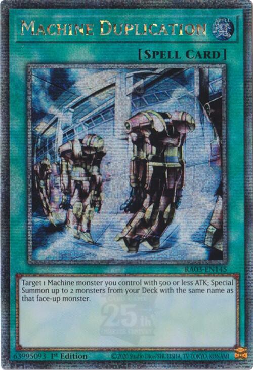 Machine Duplication (Quarter Century Secret Rare) [RA03-EN145] Quarter Century Secret Rare | Good Games Adelaide SA