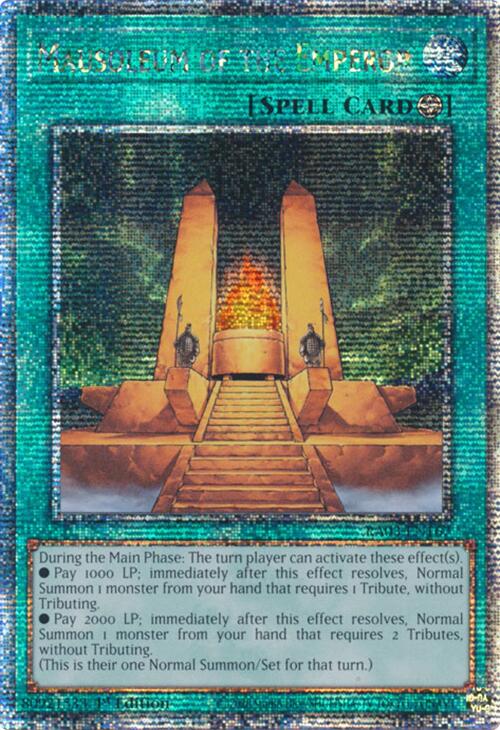 Mausoleum of the Emperor (Quarter Century Secret Rare) [RA03-EN167] Quarter Century Secret Rare | Good Games Adelaide SA