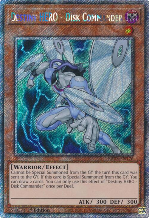 Destiny HERO - Disk Commander (Platinum Secret Rare) [RA03-EN176] Platinum Secret Rare | Good Games Adelaide SA