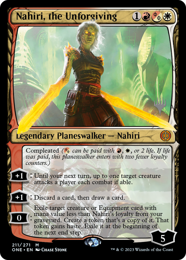 Nahiri, the Unforgiving (Promo Pack) [Phyrexia: All Will Be One Promos] | Good Games Adelaide SA