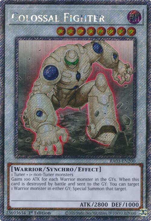Colossal Fighter (Platinum Secret Rare) [RA03-EN200] Platinum Secret Rare | Good Games Adelaide SA