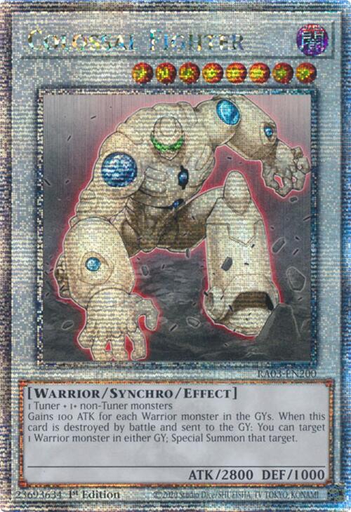 Colossal Fighter (Quarter Century Secret Rare) [RA03-EN200] Quarter Century Secret Rare | Good Games Adelaide SA