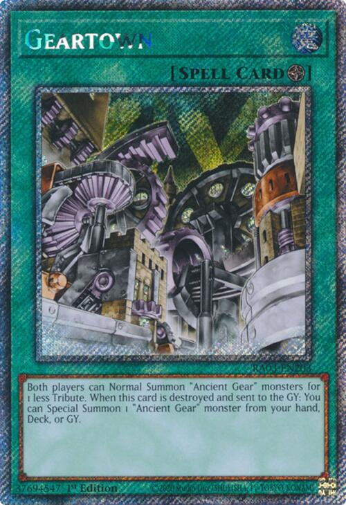 Geartown (Platinum Secret Rare) [RA03-EN203] Platinum Secret Rare | Good Games Adelaide SA