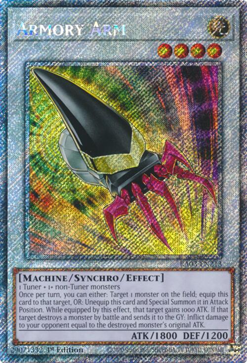 Armory Arm (Platinum Secret Rare) [RA03-EN213] Platinum Secret Rare | Good Games Adelaide SA