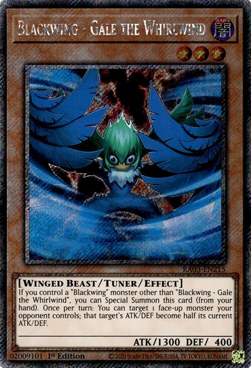 Blackwing - Gale the Whirlwind (Platinum Secret Rare) [RA03-EN215] Platinum Secret Rare | Good Games Adelaide SA