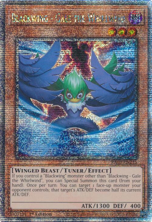 Blackwing - Gale the Whirlwind (Quarter Century Secret Rare) [RA03-EN215] Quarter Century Secret Rare | Good Games Adelaide SA