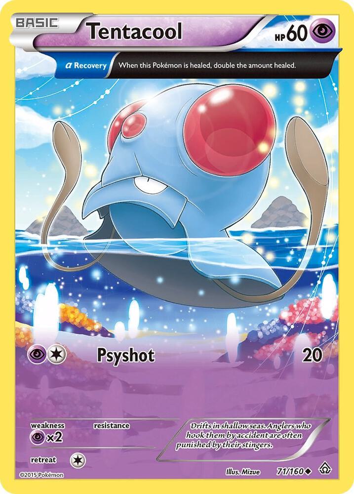 Tentacool Alpha 71/160 (XY - Primal Clash)  - Reverse Holofoil | Good Games Adelaide SA