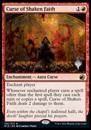 Curse of Shaken Faith (Promo Pack) [Innistrad: Midnight Hunt Promos] | Good Games Adelaide SA