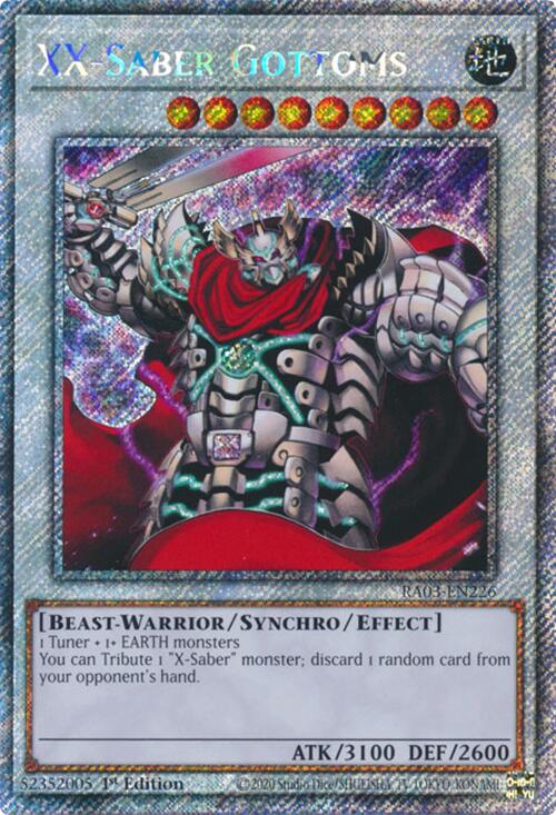 XX-Saber Gottoms (Platinum Secret Rare) [RA03-EN226] Platinum Secret Rare | Good Games Adelaide SA