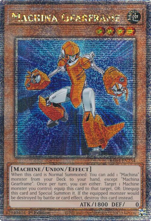 Machina Gearframe (Quarter Century Secret Rare) [RA03-EN234] Quarter Century Secret Rare | Good Games Adelaide SA