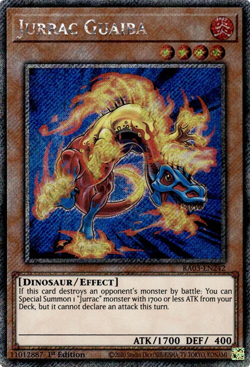 Jurrac Guaiba (Platinum Secret Rare) [RA03-EN242] Platinum Secret Rare | Good Games Adelaide SA