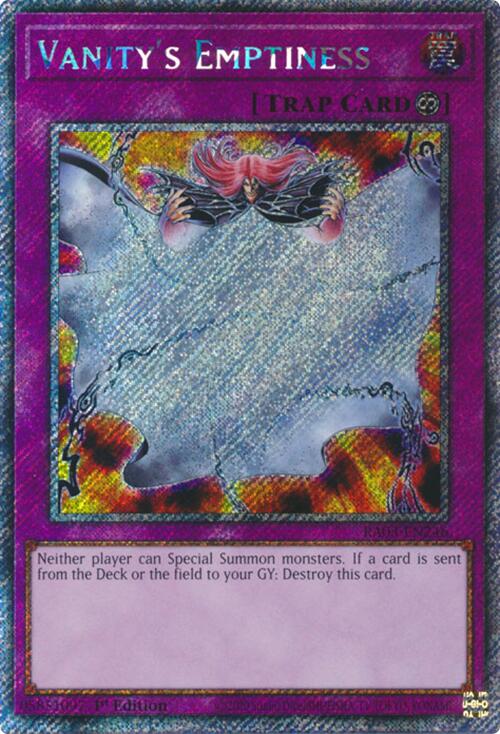 Vanity's Emptiness (Platinum Secret Rare) [RA03-EN246] Platinum Secret Rare | Good Games Adelaide SA