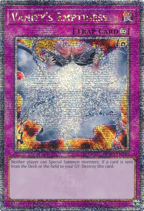 Vanity's Emptiness (Quarter Century Secret Rare) [RA03-EN246] Quarter Century Secret Rare | Good Games Adelaide SA