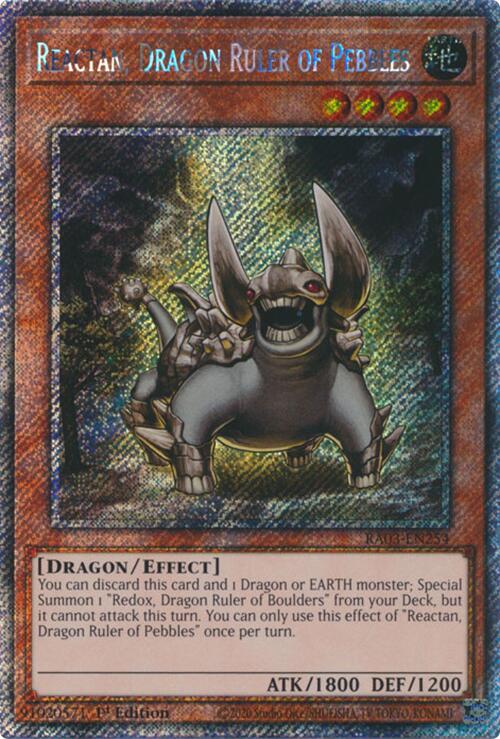 Reactan, Dragon Ruler of Pebbles (Platinum Secret Rare) [RA03-EN254] Platinum Secret Rare | Good Games Adelaide SA
