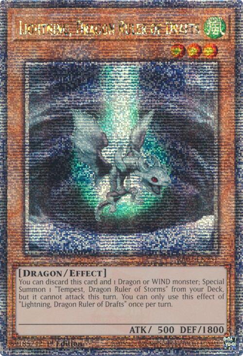 Lightning, Dragon Ruler of Drafts (Quarter Century Secret Rare) [RA03-EN257] Quarter Century Secret Rare | Good Games Adelaide SA