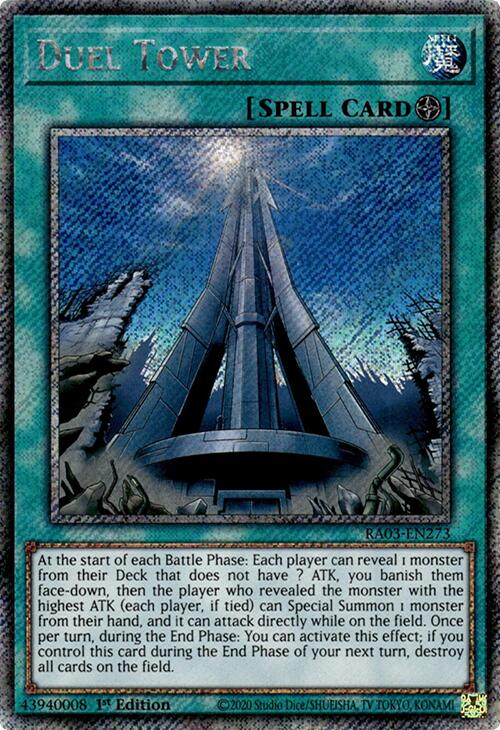 Duel Tower (Platinum Secret Rare) [RA03-EN273] Platinum Secret Rare | Good Games Adelaide SA
