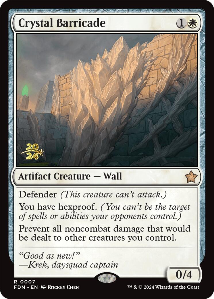 Crystal Barricade [Foundations Prerelease Promos] | Good Games Adelaide SA