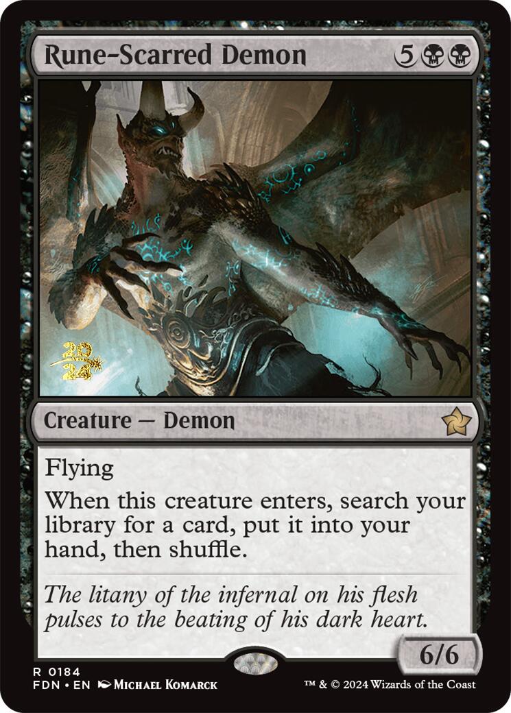 Rune-Scarred Demon [Foundations Prerelease Promos] | Good Games Adelaide SA