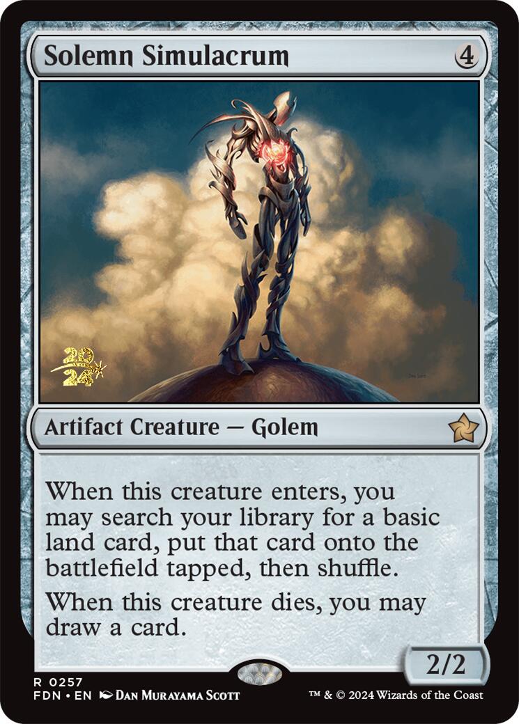 Solemn Simulacrum [Foundations Prerelease Promos] | Good Games Adelaide SA