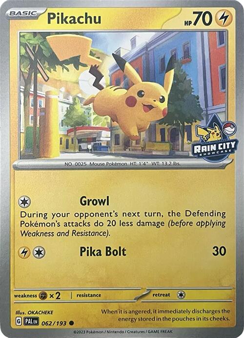 Pikachu (062/193) (Rain City Showcase) [Miscellaneous Cards] | Good Games Adelaide SA