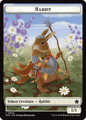 Rabbit // Soldier Double-Sided Token [Foundations Tokens] | Good Games Adelaide SA