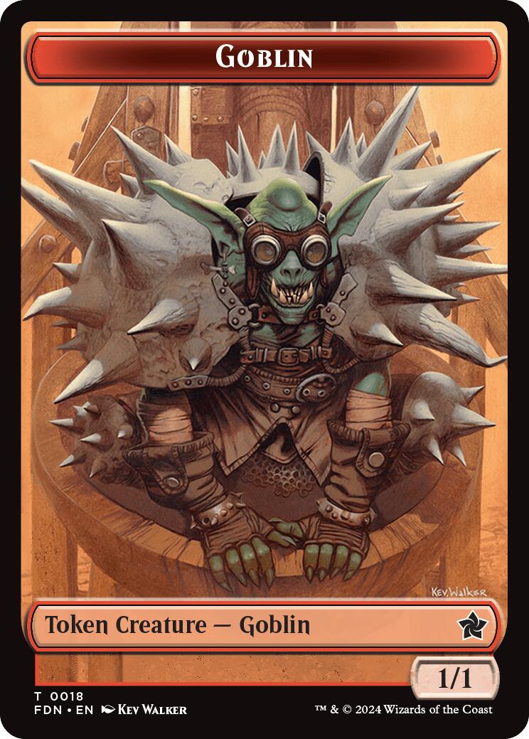 Goblin // Insect Doubled-Sided Token [Foundations Tokens] | Good Games Adelaide SA