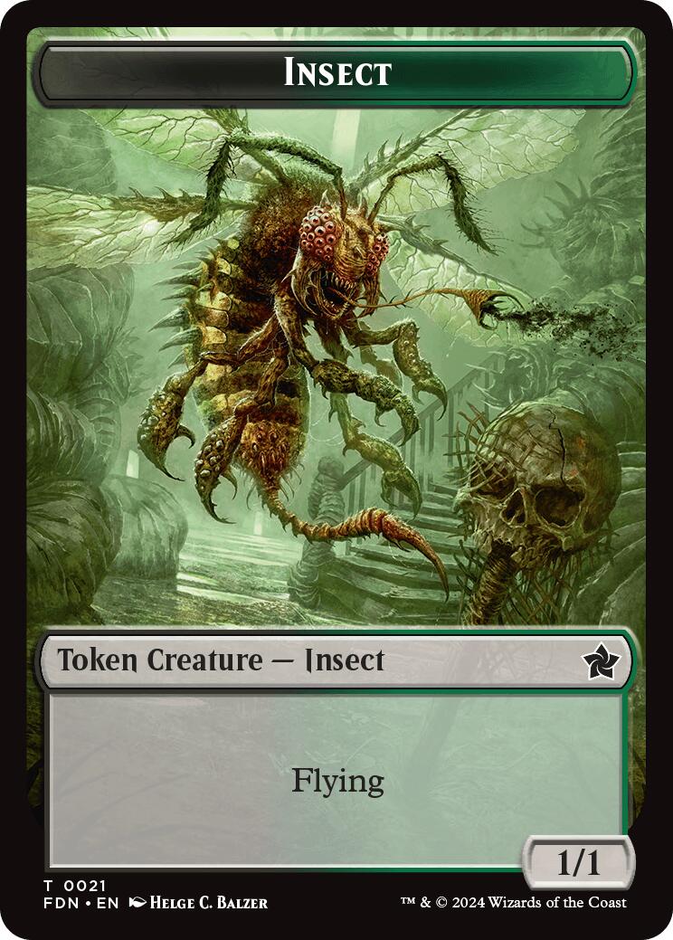 Goblin // Insect Doubled-Sided Token [Foundations Tokens] | Good Games Adelaide SA