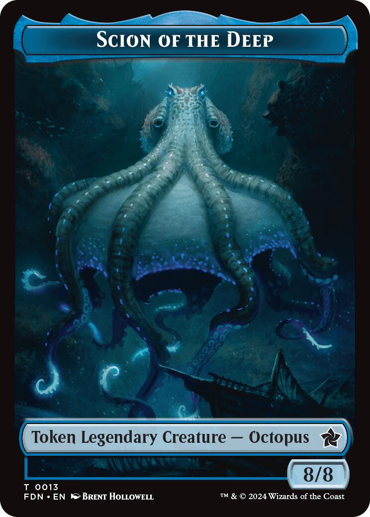 Scion of the Deep // Koma's Coil Doubled-Sided Token [Foundations Tokens] | Good Games Adelaide SA